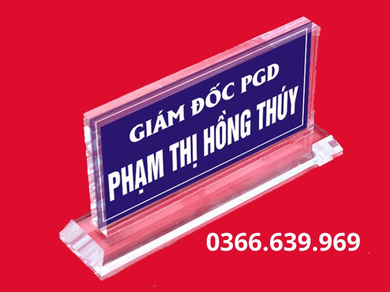 Biển tên chức mica