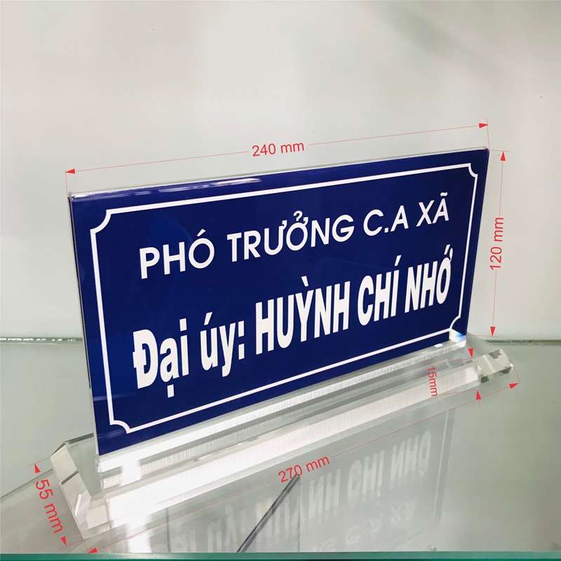 Kích thước biển chức danh